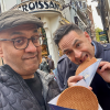 Dr. Mahajan and Dr. Mruthyunjaya enjoy some sweets on their off time from the Cure OM Conference in Amsterdam where they highlighted the role liquid biopsies can play in treatment, diagnosis ,and prevention.