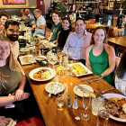 Mahajan Lab members enjoy a French themed dinner to celebrate Bastille Day and trainee accomplishments for the 2022-2023 academic year.