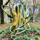 Jane Richardson, a renowned structural biologist and biochemist from Duke, is famous for developing the ribbon diagram, which is a widely-used method for displaying 3D structures of proteins; it was reproduced as a sculpture at Cold Spring Harbor. 