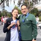 Sara Horca, Stanford Ophthalmology administrative associate, along with many other Stanford employees, was crucial in organizing the largest gathering of Lookin for a Cure 5K participants to date.