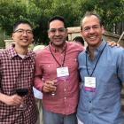 Michael Chiang, Vinit Mahajan, and Aaron Weingeist, American Eye Study members, socialize at the 61st club meeting in Deer Valley, Utah. 