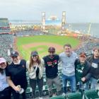 Joel and Teja introduce International lab members Julian, Luis, and Fabio to an all American summer past time at a Giants game in SF.