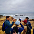 Dr. Mahajan and summer undergraduate interns enjoy the view along a Point Lobos State Preserve hiking trail. 