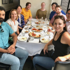 Post Doctoral Fellow Kathryn Wert (front right) at Mahajan Lab lunch celebrating her new position as an Assistant Professor of Ophthalmology and Molecular Biology at the University of Texas Southwestern Medical Center.