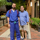 In August Dr. Mahajan caught up with Harvard Mass. Eye and Ear retina fellow Ahmad Al-Moujahed, recent lab postdoctoral fellow, for a mentoring session to discuss continuing research collaborations.