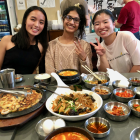 Lab members enjoy a meal together at Tofu Plus as the summer of 2021 draws to a close.